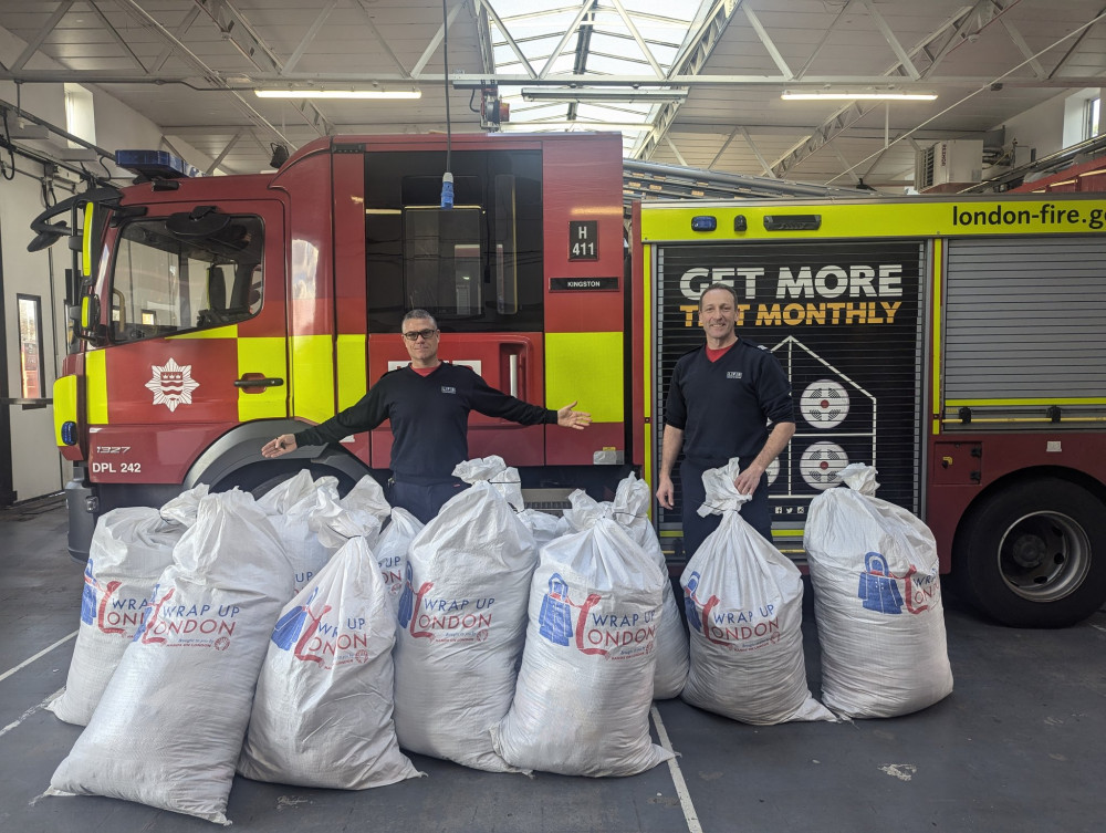 London Fire Brigade Kingston has collected over 200 warm coats for Wrap Up London (Credit: London Fire Brigade Kingston via X)