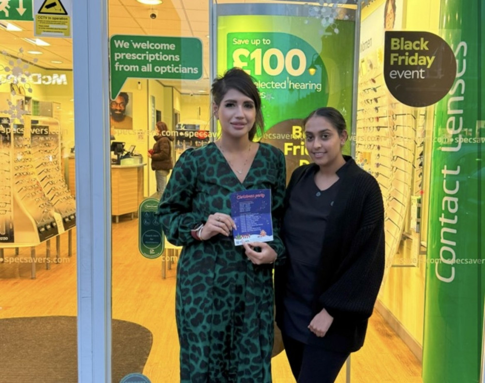 (Left to right) Specsavers New Malden, Retail Director, Karina Peshawaria and Optometrist Director, Bhavisha Patel (Image supplied)