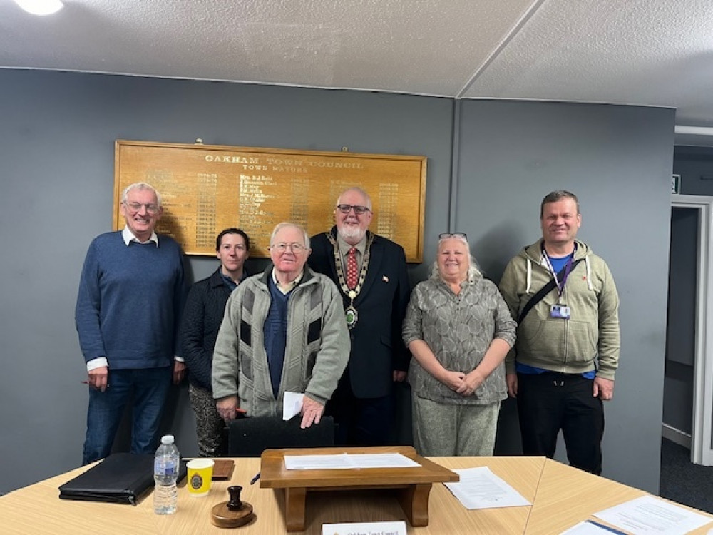 Oakham town councillor Paul Buxton (third on left) passed away last week. (Photo: LDRS)