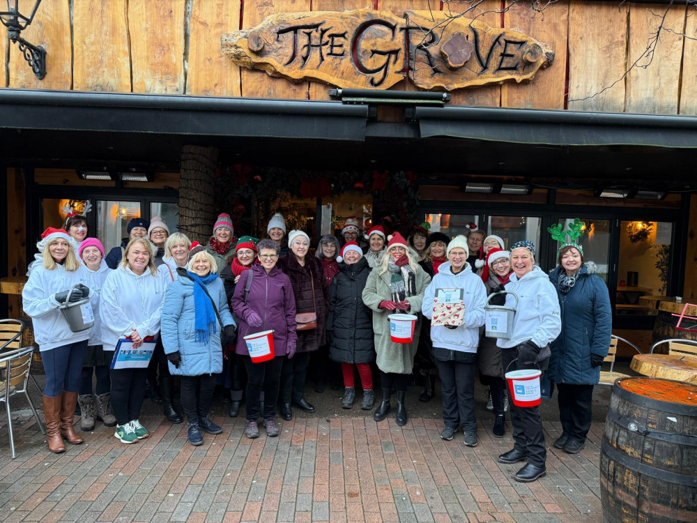 Cheshire A Cappella gave a heroic performance in Wilmslow during Storm Darragh to help Bare Necessities Toiletry Bank raise money (Bare Necessities).