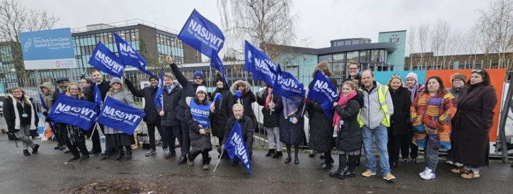 Teachers on the picket line