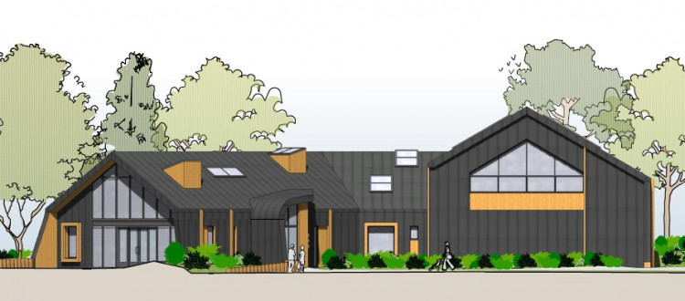 A drawing of the Priory Pools Community Centre (image supplied)