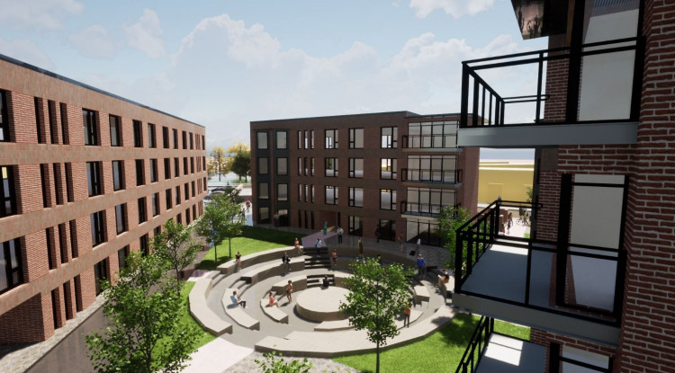 Plans for 115 flats off Woodhouse Street, Stoke, were submitted over a year ago (Image via planning application).