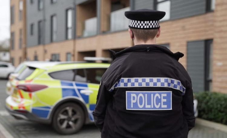 Police at the scene.