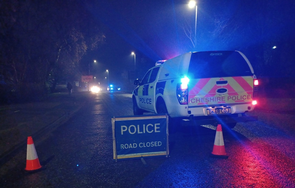 Police closed Hulley Road following a crash on Friday evening (Cheshire Police)