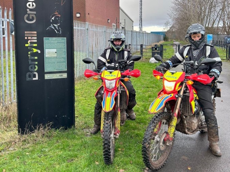 Police seized two stolen motorbikes as part of a proactive operation to target illegal off-road bikes (Staffordshire Police).