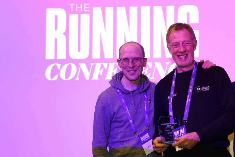 Ealing's Running Mayor, Tom Kerry (right), collects Running Alliance Industry Award (credit: Image supplied).