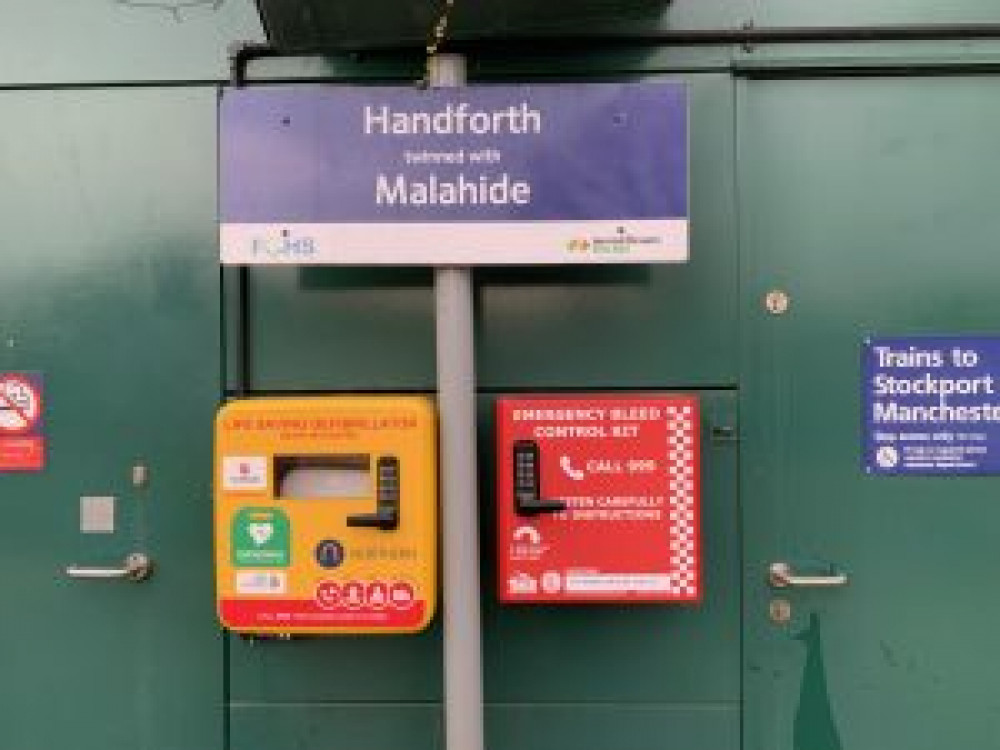 New emergency kits have been installed in Handforth following a recent meeting of Handforth Town Council (Handforth Town Council).