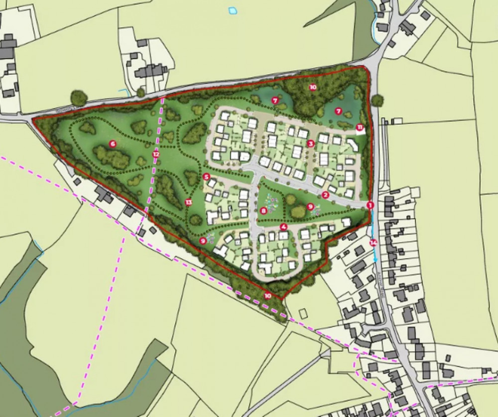 Plans for 75 homes on Anchor Road in Coleford  (Image: Edge Urban Design)