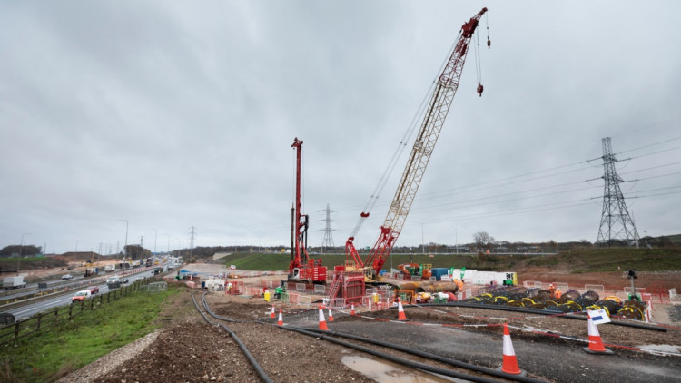 HS2 motorway works completed to prepare for new M42 ‘twin box’ build: HS2 works to construct the M42 twin box structure (image via HS2)