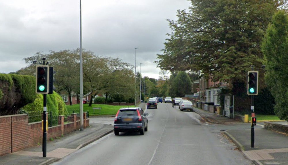 A woman has been taken to hospital after a crash on Biddulph Road