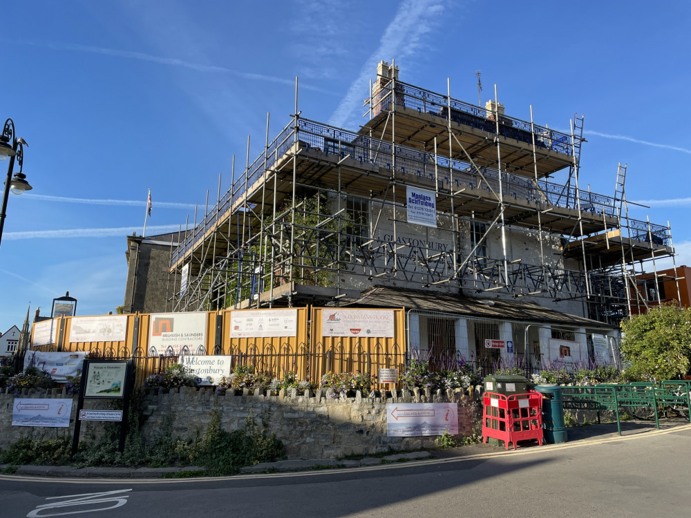 Work underway at St Dunstan's House in Glastonbury. (Photo: Melhuish and Saunders) 