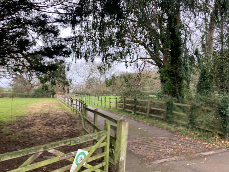 Proposed Access Point For 160 Homes And Community Hub On Higher Brooks In Street. CREDIT: Daniel Mumby.
