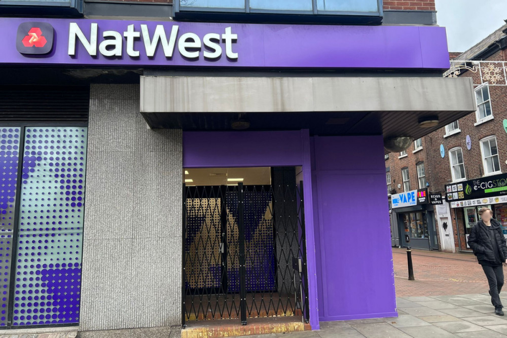 NatWest has installed a new gate, blocking off an area previously used by rough sleepers