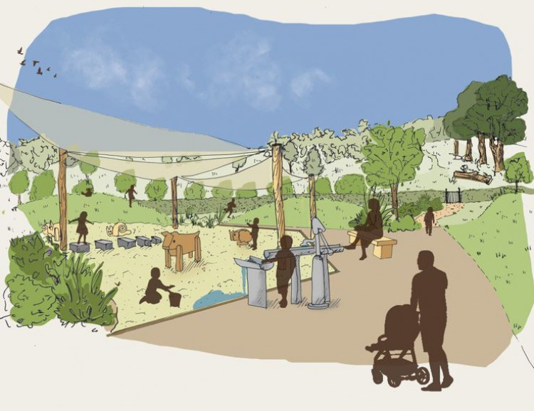 Sketch of the plans for Petersham Gate Playground, Richmond Park (credit: The Royal Parks).
