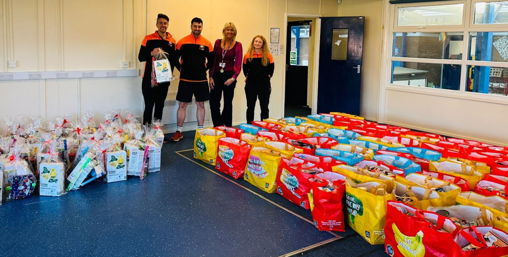 Pupils at a local school have received hampers from a Middlewich-based sports coaching firm. (Photo: Sports Coaching Group)