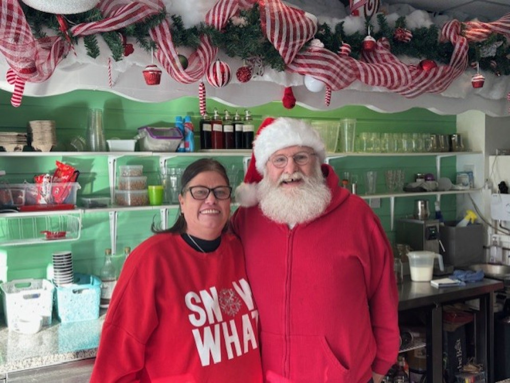 Louise will be joined by Father Christmas for the big day at Mama's Cabin Louise will be joined by Father Christmas for the big day at Mama's Cabin