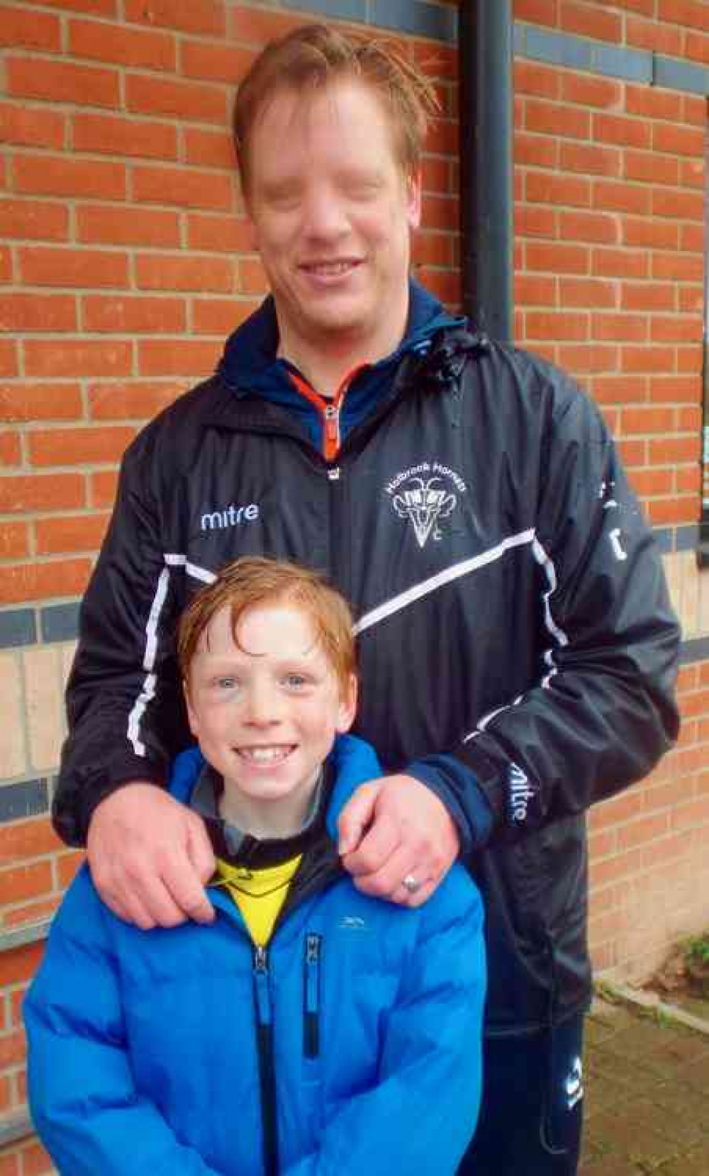 Hornets coach and dad Andrew Humphrey with son Ellis