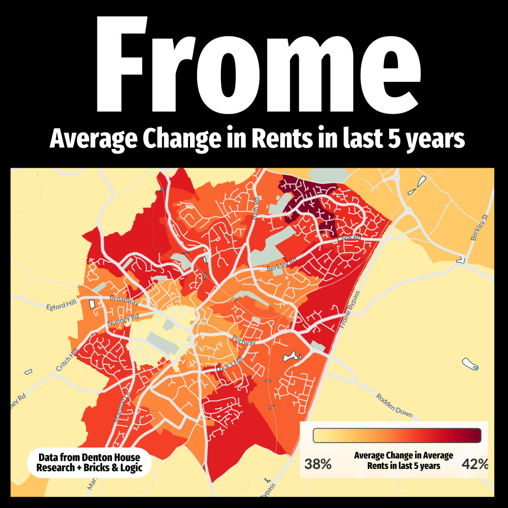  Rental trends in Frome show significant changes over the last five years, reflecting rising demand in the area.