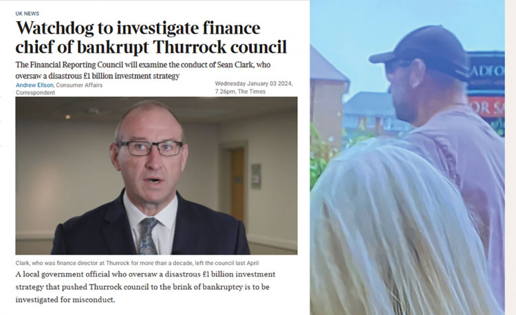 Seán Clark was featured in many newspapers, including The Times, and on BBC Panarama's investigation into issues at Thurrock Council. 