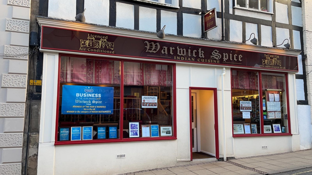 Warwick Spice is one of the seven local businesses to receive the top hygiene rating in the last few months (image by Chalmers News PR)