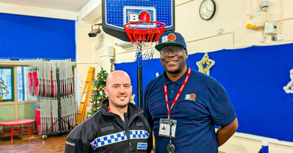 PC Rodriguez-Perez showed his hoop skills.