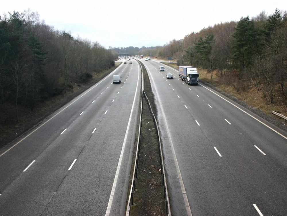 Bridge repairs were taking place on the A46 near Kenilworth (image by David Howard)