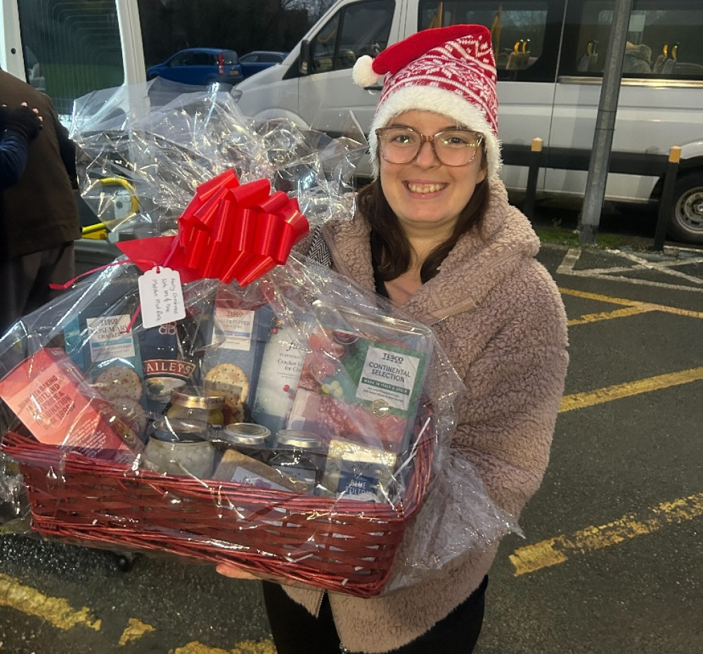 Hatfield Peverel lodge, Entertainment Manager Christina was thrilled with the care package. (Credit: Rhiain Oakley/Tesco Local Community Champions