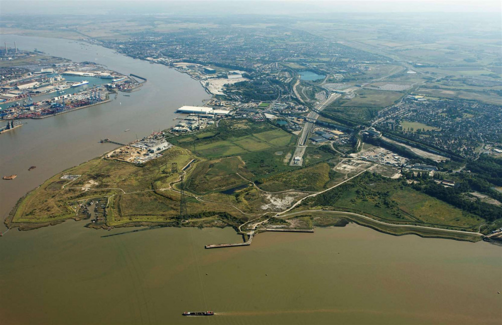 The Swanscombe Peninsula sits opposite Grays and Tilbury