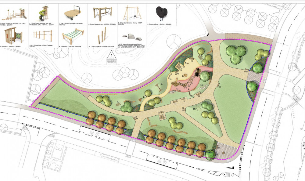 Plans for the village green area. Image: North West Leicestershire District Council/Harworth Group