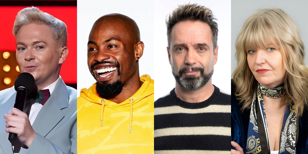 Stephen Bailey, Darren Harriott, Phil Nichol and Jojo Sutherland (Credit: Macclesfield Comedy Club)