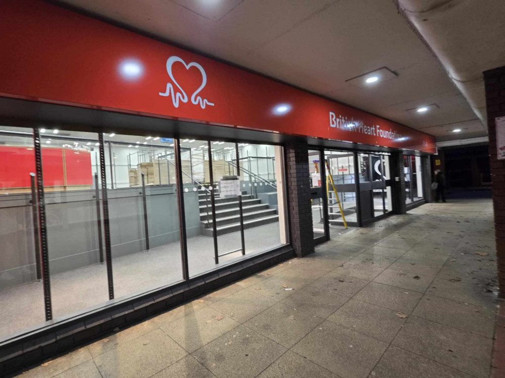 British Heart Foundation, 22 Victoria Centre, is moving to Unit D Victoria Centre (formerly BHF Furniture and Electrical Store) on Friday 10 January (Ryan Parker).