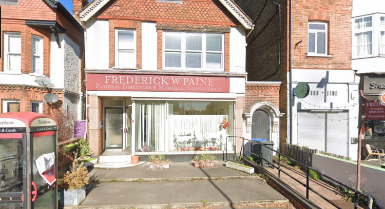 Frederick W Paine funeral parlour is located on 29 Coombe Road, Kingston (Image via Google Streetview)