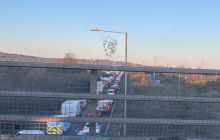 View from the Manorway roundabout looking east.