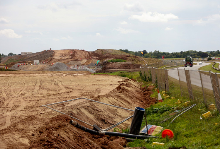 HS2 works on the edge of Balsall Common (image via SWNS)