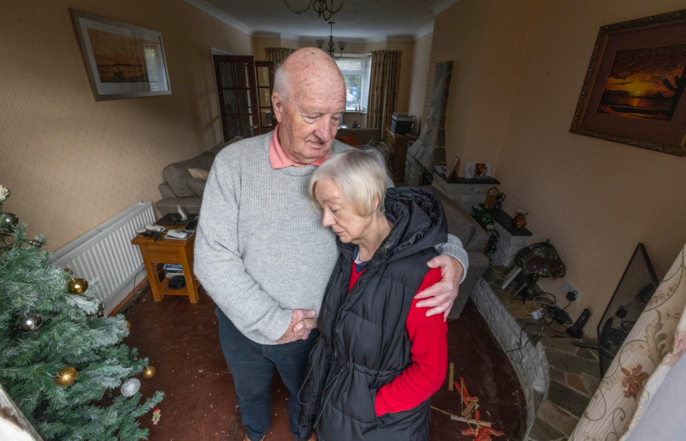 Alan and Lyn Russell’s home, on Glandon Drive in Cheadle Hulme, was flooded by “two to three inches of water” (Image - Jason Roberts / Manchester Evening News)