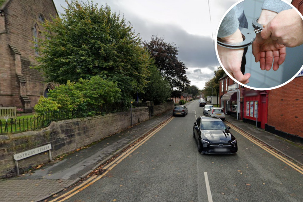 A dog has died after allegedly being abused on Astbury Street (Credit: Google Maps/Canva)