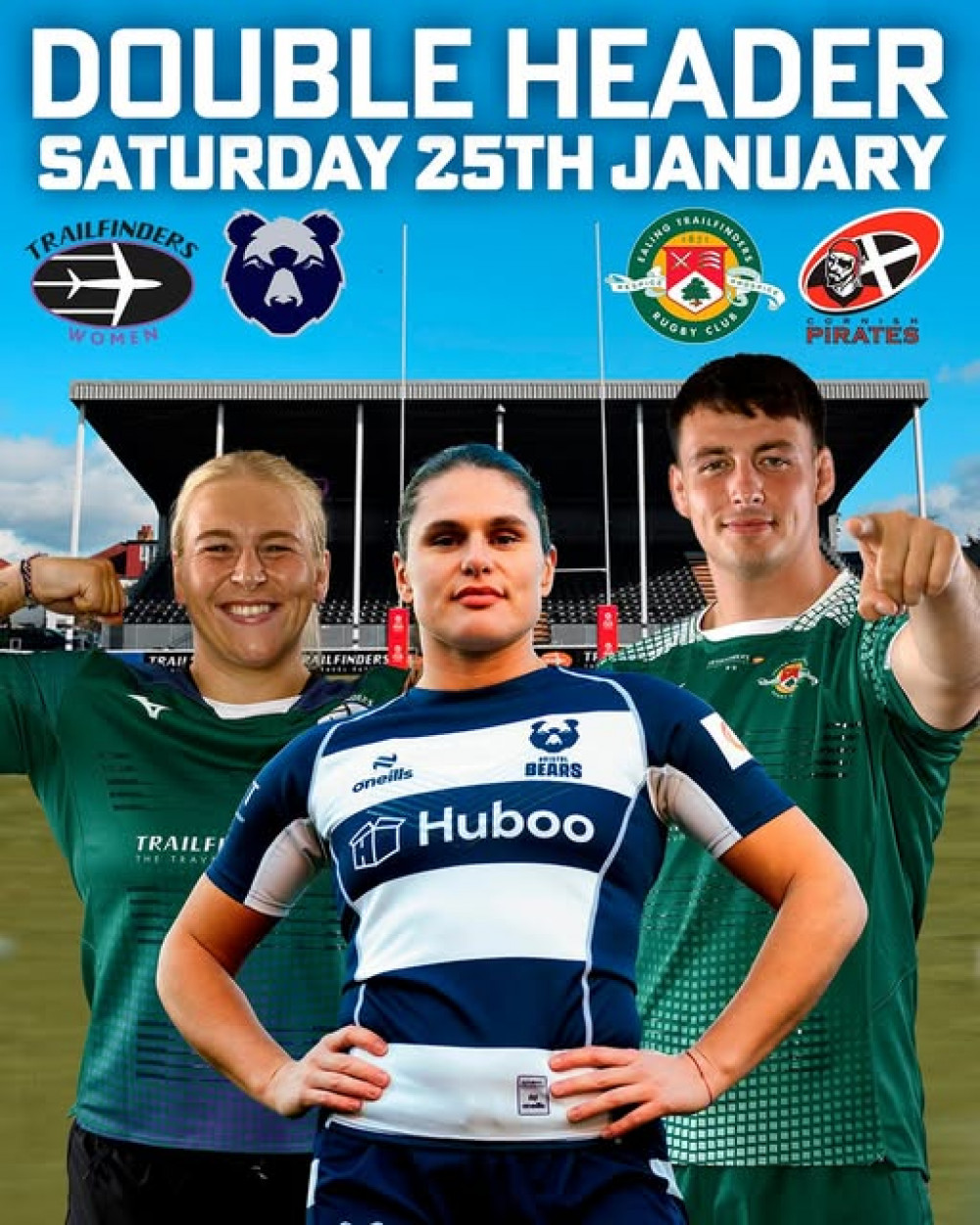 Double Header | Trailfinders Women vs Bristol Bears| Ealing Trailfinders vs Cornish Pirates Double Header | Trailfinders Women vs Bristol Bears| Ealing Trailfinders vs Cornish Pirates