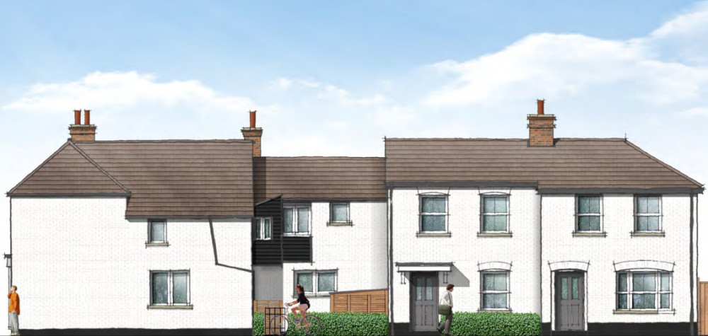 An artist's impression of the new development on The Green (image via planning application)