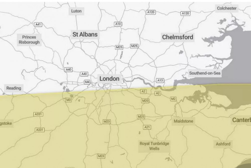 It could snow in South London tomorrow (Credit: Met Office) It could snow in South London tomorrow (Credit: Met Office)
