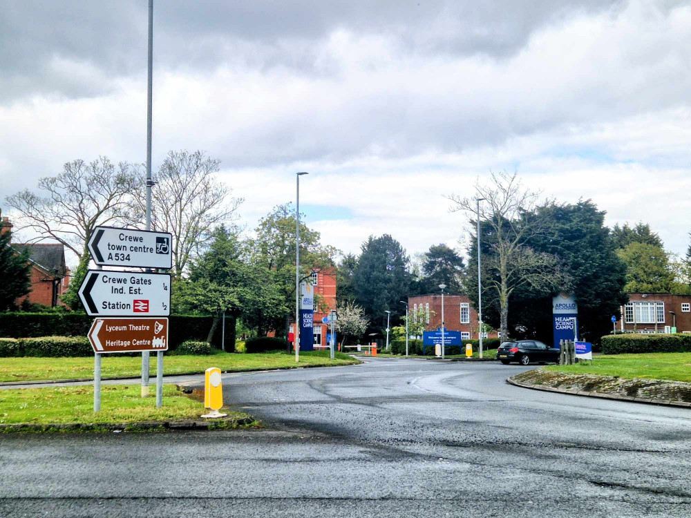 On Tuesday 7 January, Cheshire Police received reports of an incident on Crewe Green Road, close to Apollo Buckingham Health Sciences Campus (Ryan Parker).