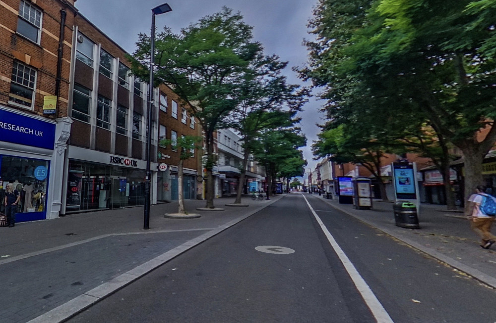 Upper floors of HSBC, at 127 Hounslow High Street, could be turned into nine flats for market sale (image via Google Maps)