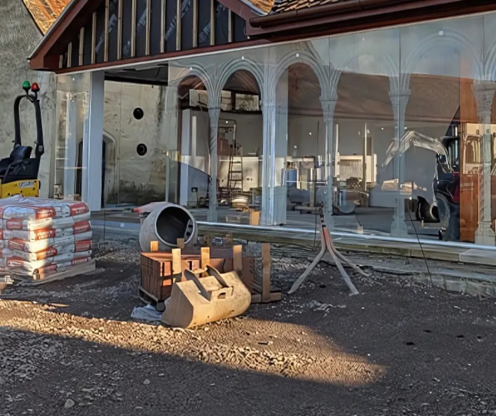 The redevelopment of the café, shop, and visitor buildings is now approaching completion.