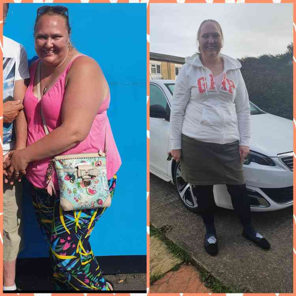 Success for Becky as seen in this before and after picture