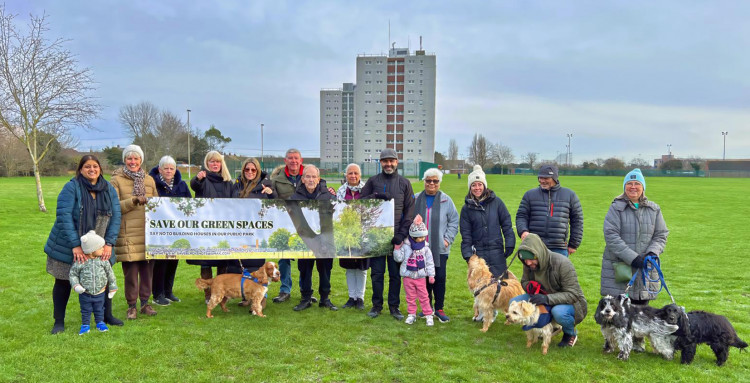 Blackshots residents braved the weekend cold to make their point.
