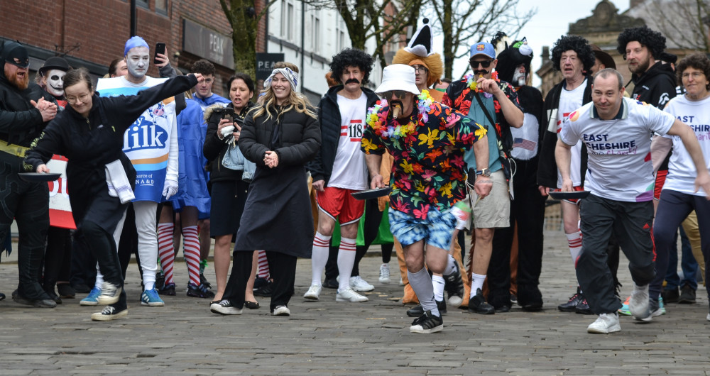 Macclesfield Pancake Race is back for 2025 (Credit: East Cheshire NHS Charity)