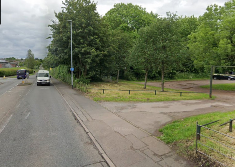 Firefighters were called to a lake off Leek New Road yesterday morning (Google).