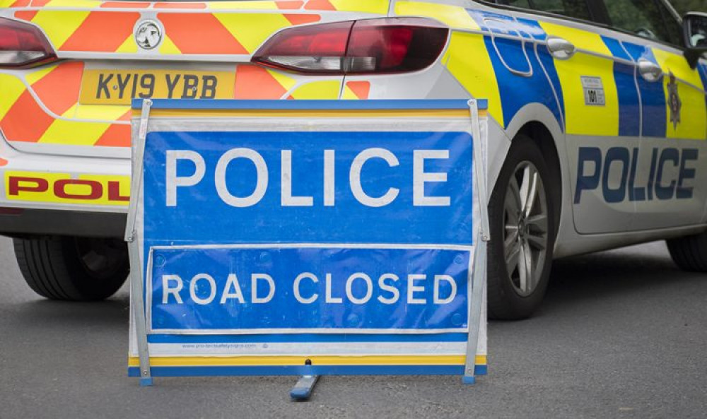 One person has been taken to hospital after a car collided with a lamp post on the A39 in Glastonbury.