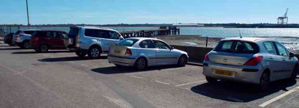 Covidiots - cars parked at Shotley Gate after making non-essential journeys