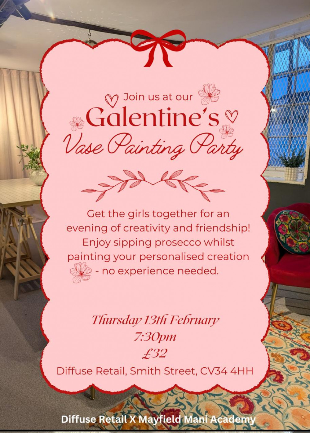 Galentine's Vase Painting Party Galentine's Vase Painting Party